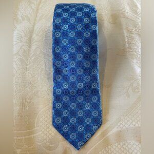 Robert Talbott Blue with Purple Geometric Pattern Tie